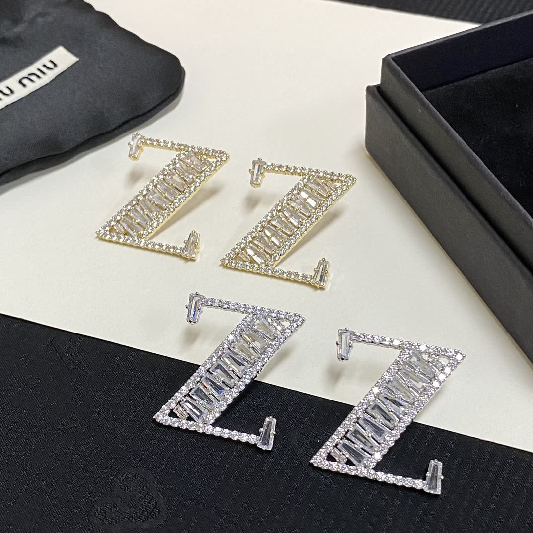 Miu Miu Z Letter Earrings